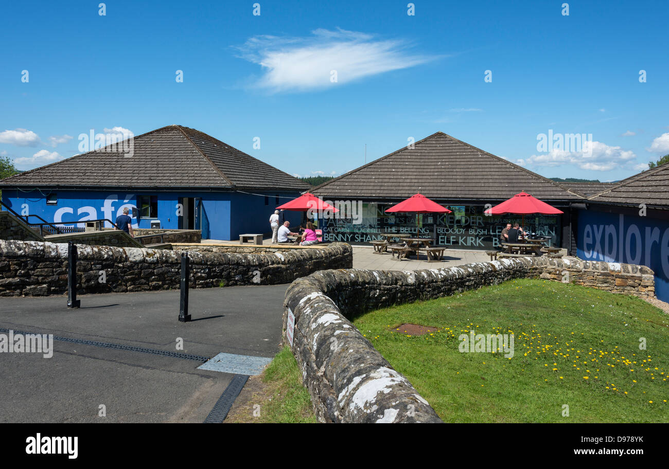 The information centre and café at Tower Knowe in Kielder Forest Park, Northumberland Stock Photo