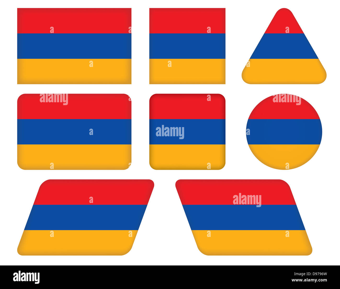 set of buttons with flag of Armenia Stock Photo - Alamy