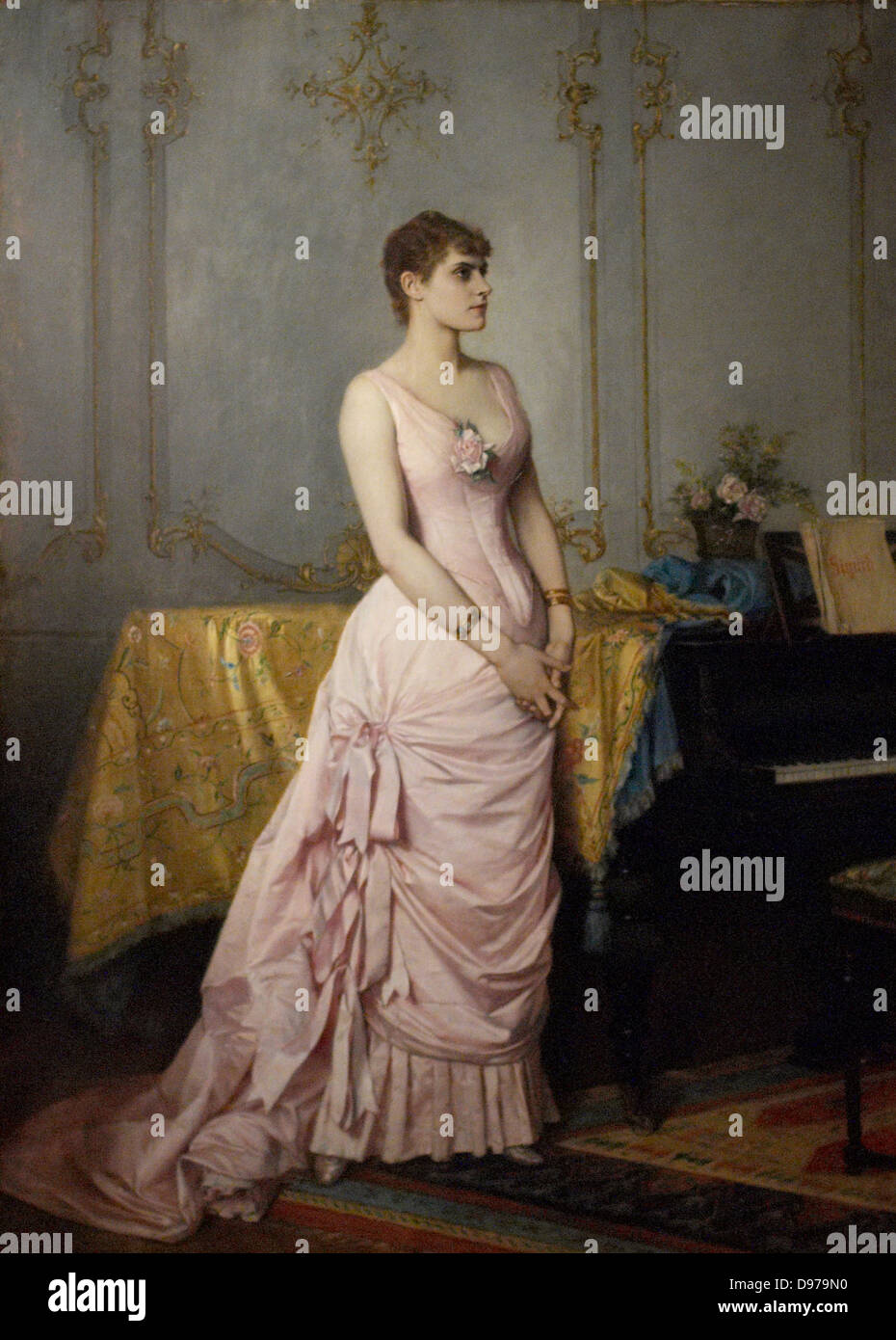 Auguste Toulmouche Portrait of Rose Caron 19 th Century Paris - Carnavalet Museum Stock Photo