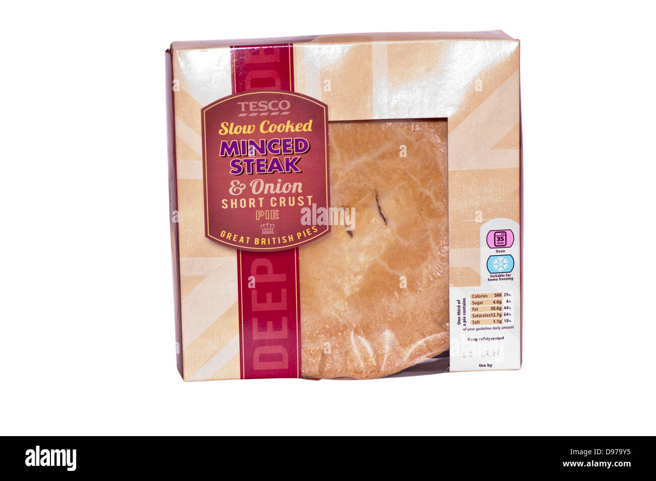 Tesco Minced Steak and Onion Short Crust Pie Stock Photo Alamy