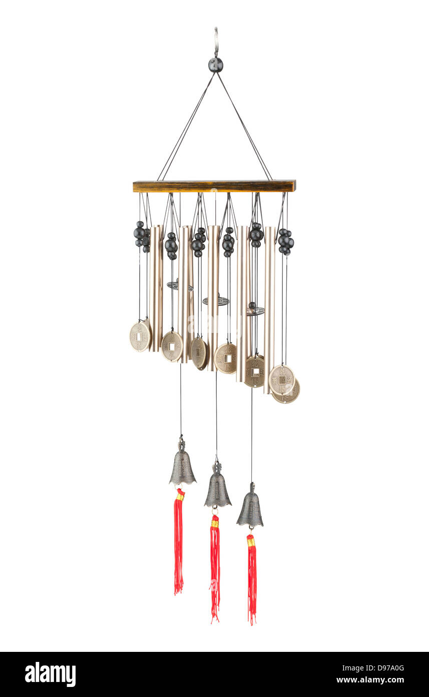 Yin yang wind chime the voice of lucky Stock Photo