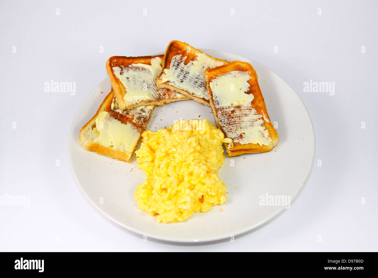 White toast with scrambled eggs hi-res stock photography and images - Alamy