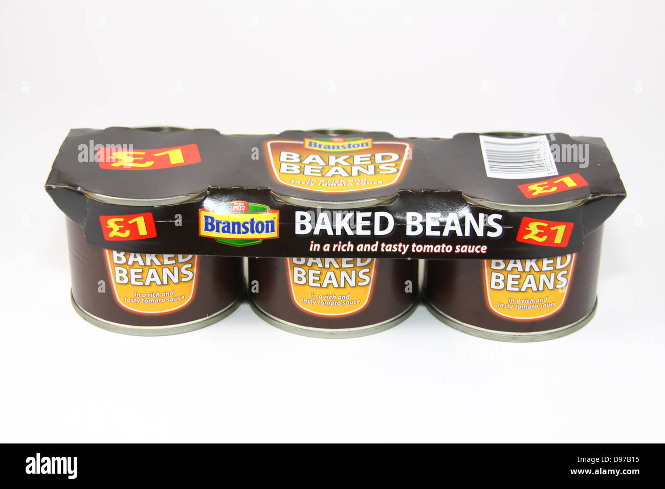 Branston baked beans triple pack Stock Photo Alamy