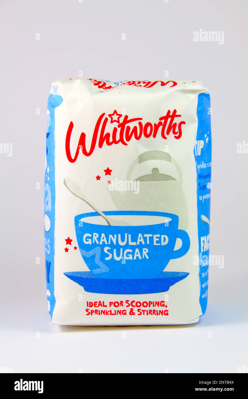 Whitworths granulated sugar Stock Photo