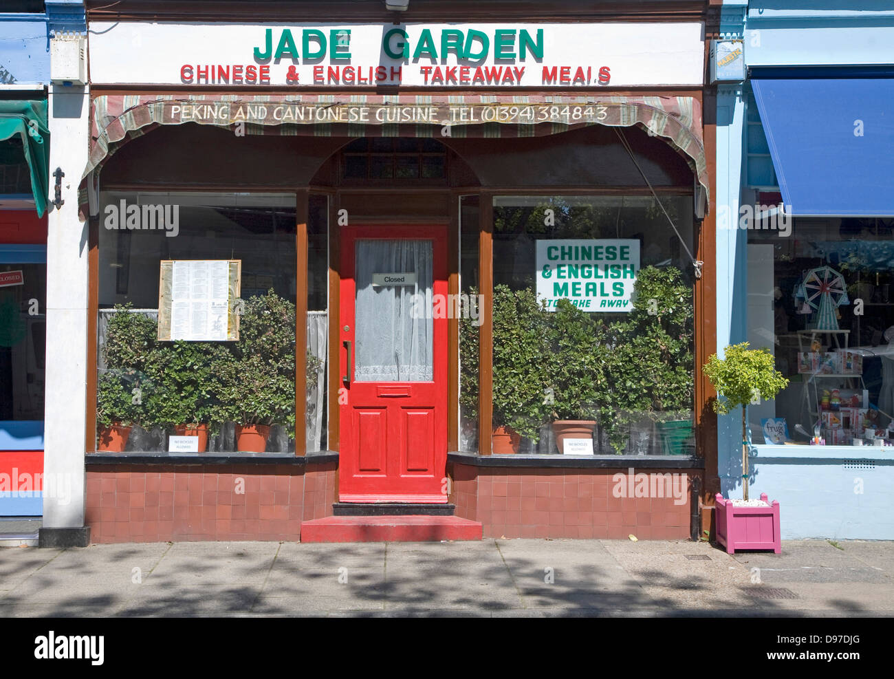 Jade Garden Chinese and English takeaway meals, Woodbridge, Suffolk, England Stock Photo