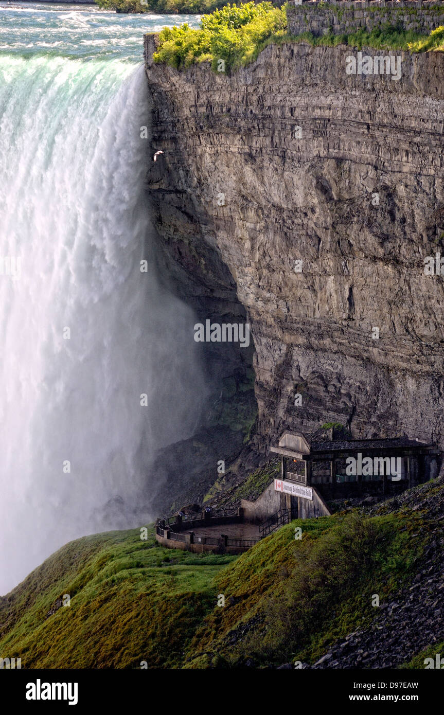 Niagara falls including the viewing platform for the Journey Behind the