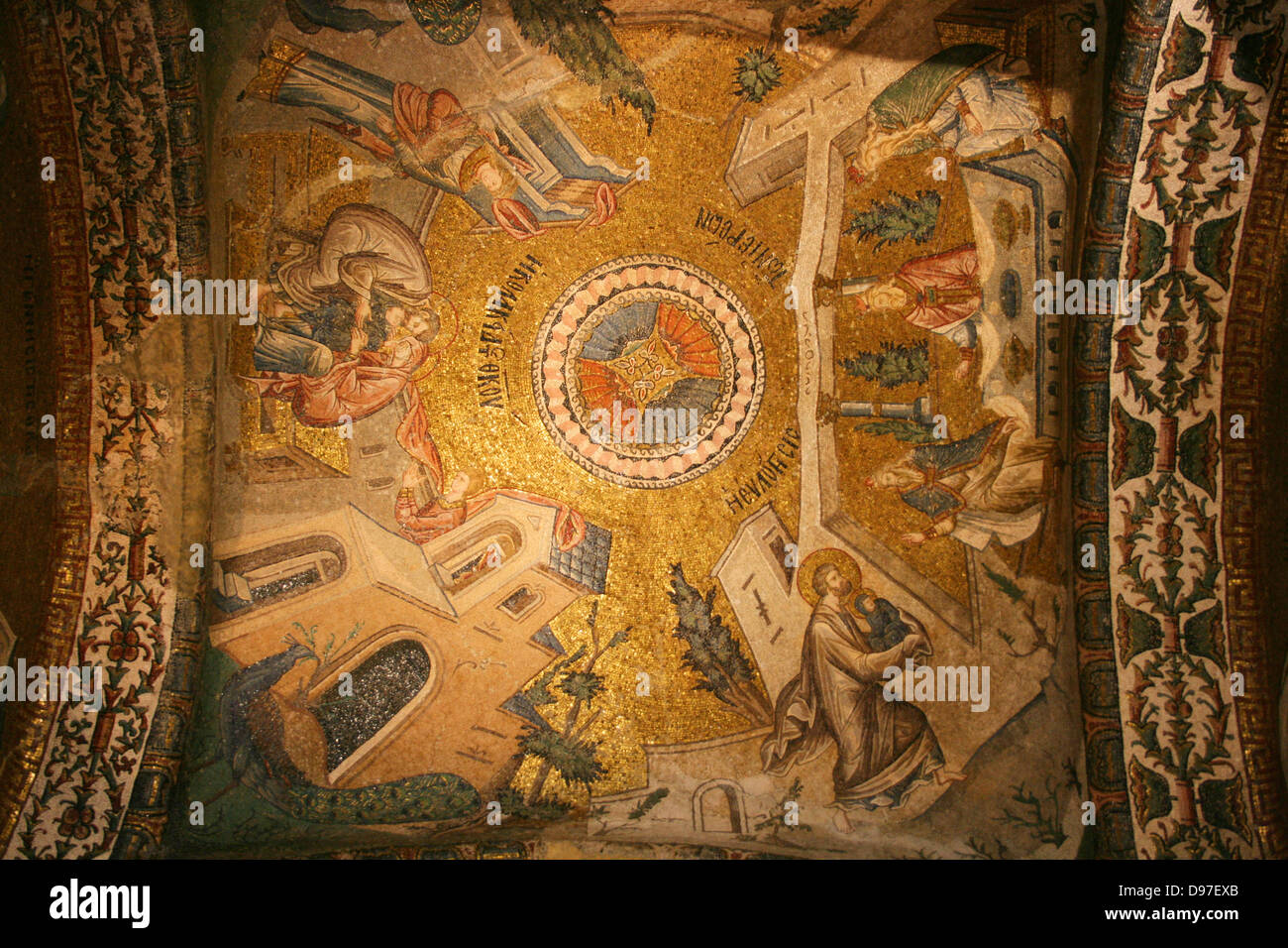 A mosaic belong to Chora Museum in Istanbul,Turkey Stock Photo
