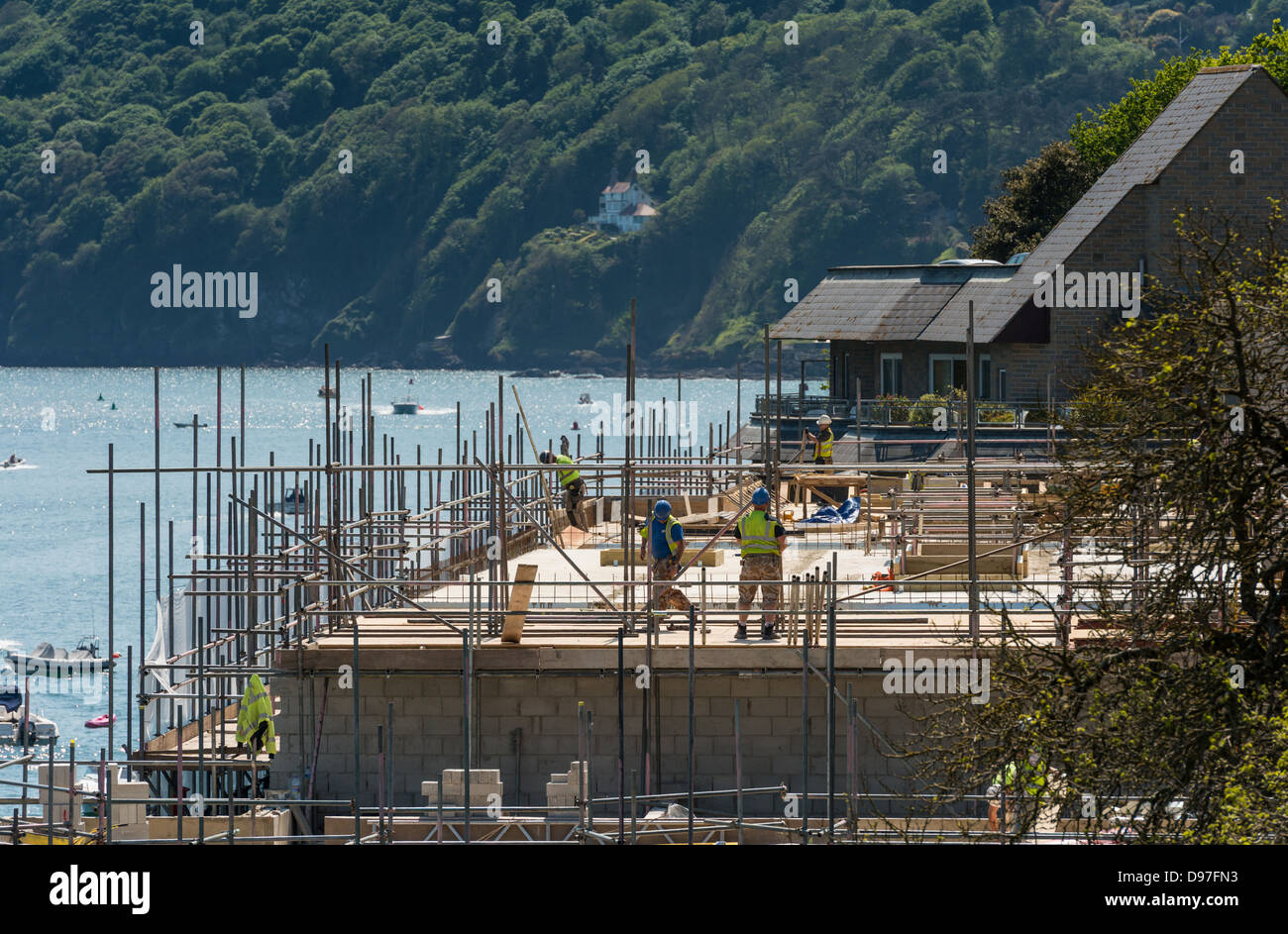 Devon, UK. June 3rd 2013. Construction of luxury property