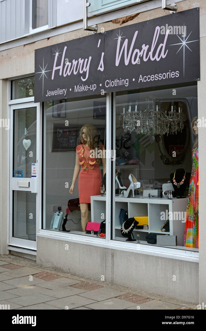 Shop front and store operated under the name of Harry Derbidge a one time cast member in the TOWIE tv show Stock Photo