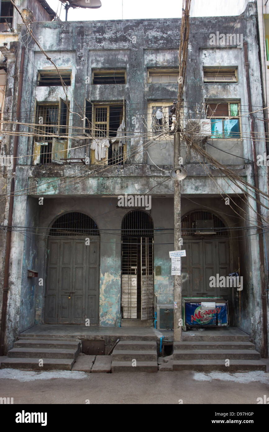 house in central Yangon Stock Photo Alamy
