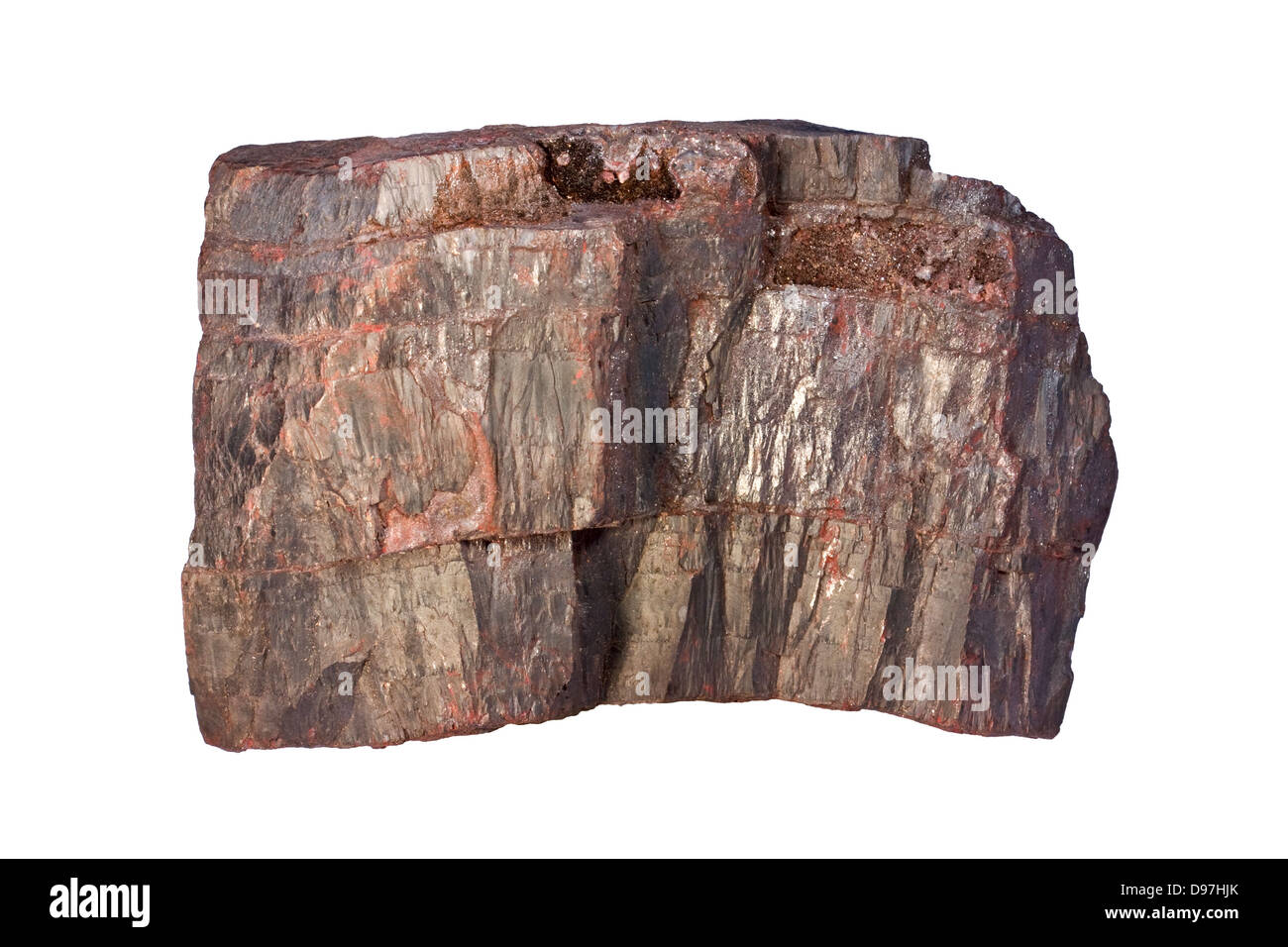 Iron ore (hematite Fe2O3) Stock Photo
