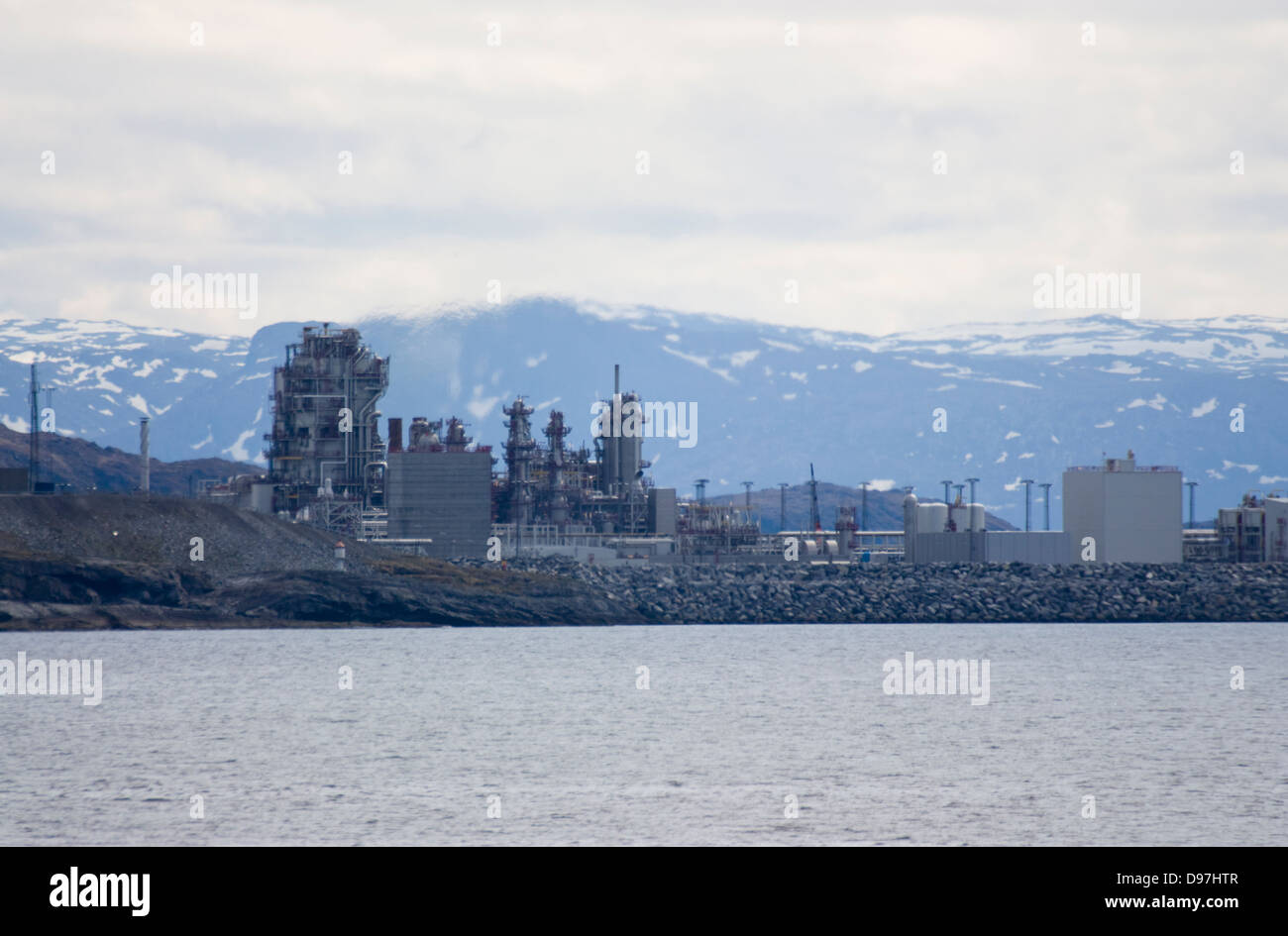 Petrochemical industry Melkøya Hammerfest Norway Stock Photo
