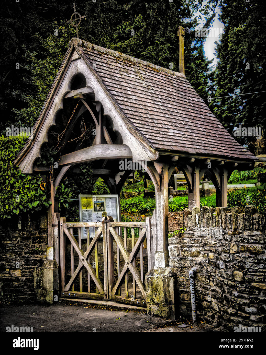 This is the gate to the Holy Trinity Church Ystrad Mynach in South