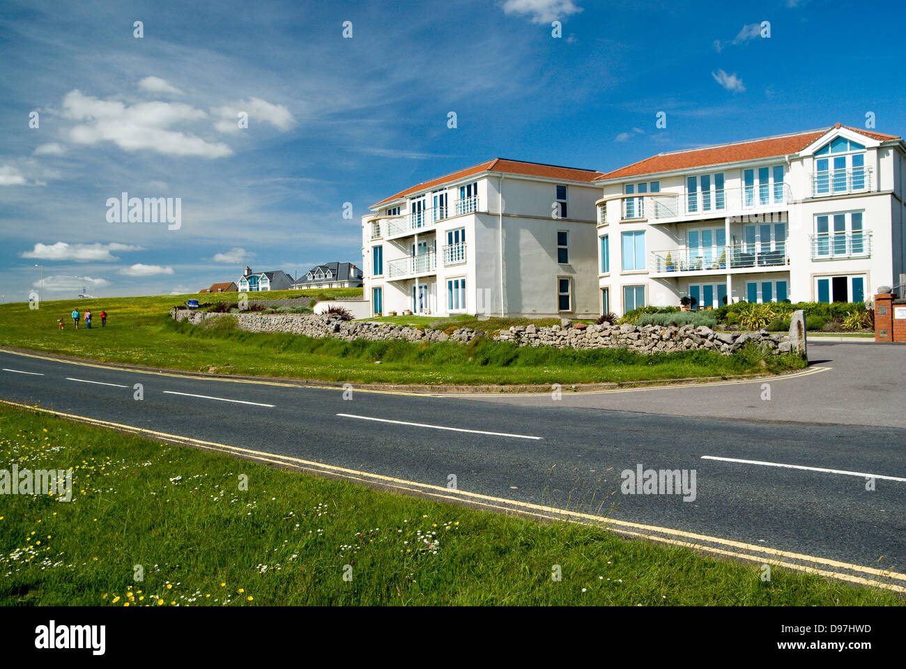 Modern Housing, Porthcawl, South Wales Stock Photo Alamy
