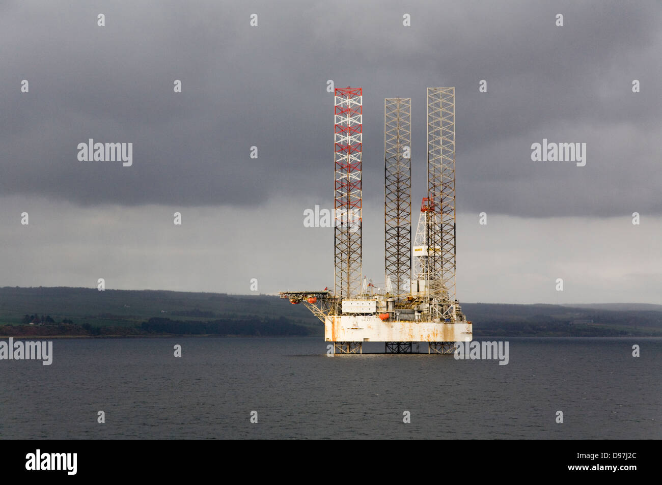 Galaxy 1 Jack up Oil drilling rig Invergordon Cromarty Firth Stock
