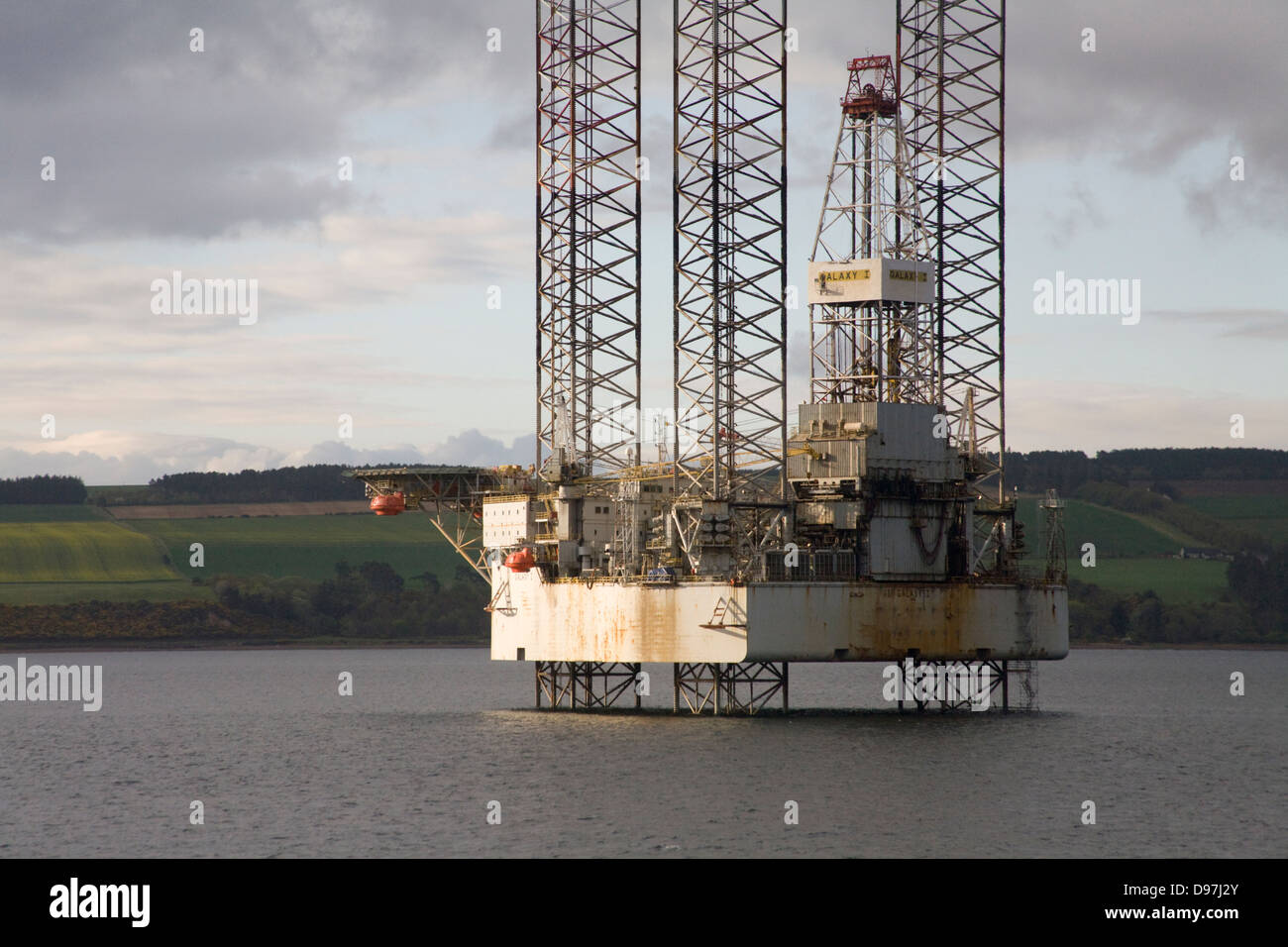 Galaxy 1 Jack up Oil drilling rig Invergordon Cromarty Firth Stock