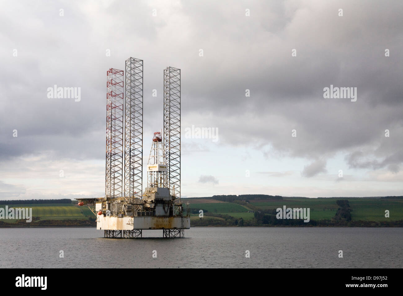 Galaxy 1 Jack up Oil drilling rig Invergordon Cromarty Firth Stock Photo