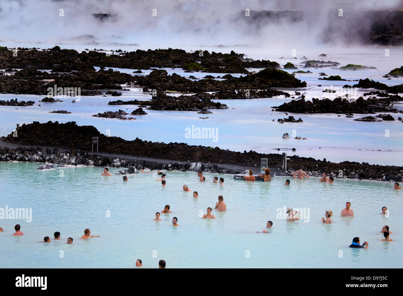 The Blue Lagoon geothermal spa in Iceland Stock Photo