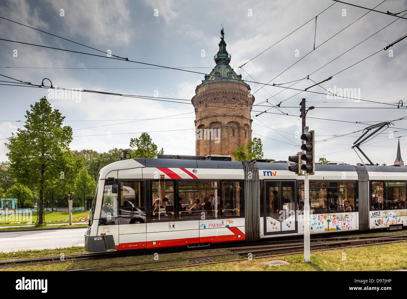 Mannheim, Germany, Europe. Wasserturm (water tower), Mannheim's