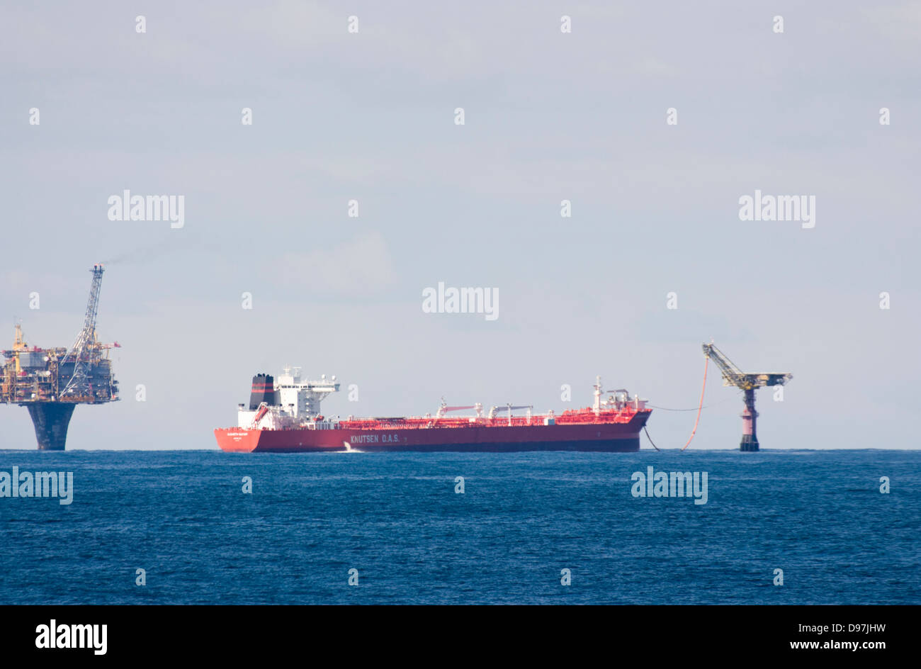 North sea Oil drilling Bow Loading Shuttle tanker Class +1A1 M/T Elisabeth Knutsen Stock Photo