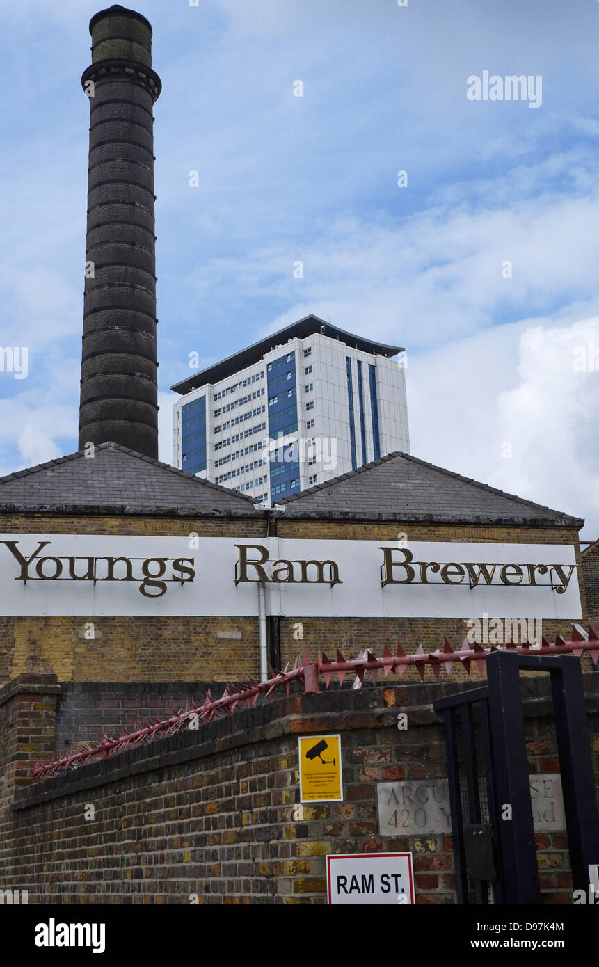 The now disused Young's Ram Brewery in Ram Street, Wandsworth, south London Stock Photo