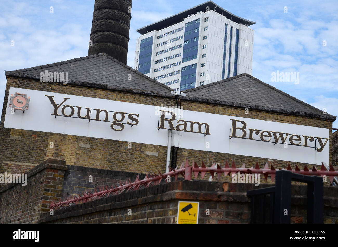 The now disused Young's Ram Brewery in Ram Street, Wandsworth, south London Stock Photo