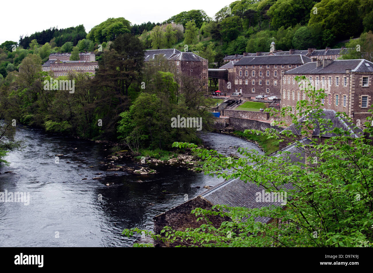 The historical village of New Lanark in South Lanarkshire, Scotland. Stock Photo