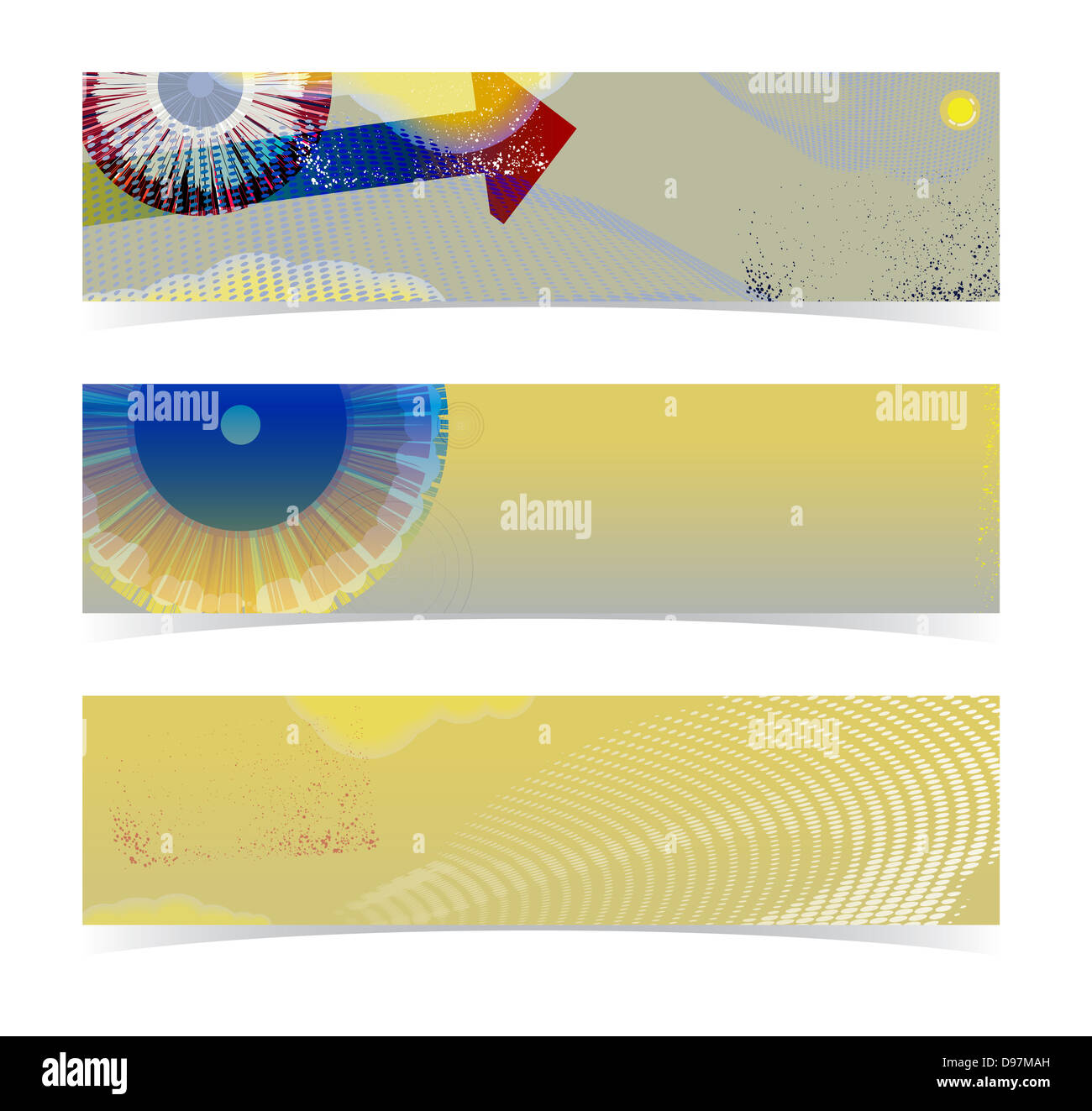 Set of horizontal banners, web headers, advertisement background Stock ...