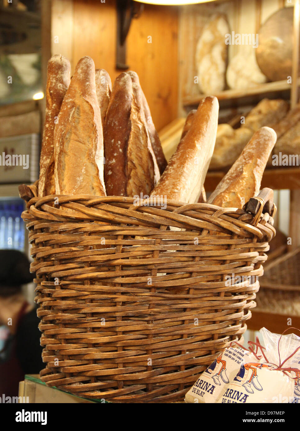 Bread in Spanish bakkery Stock Photo Alamy