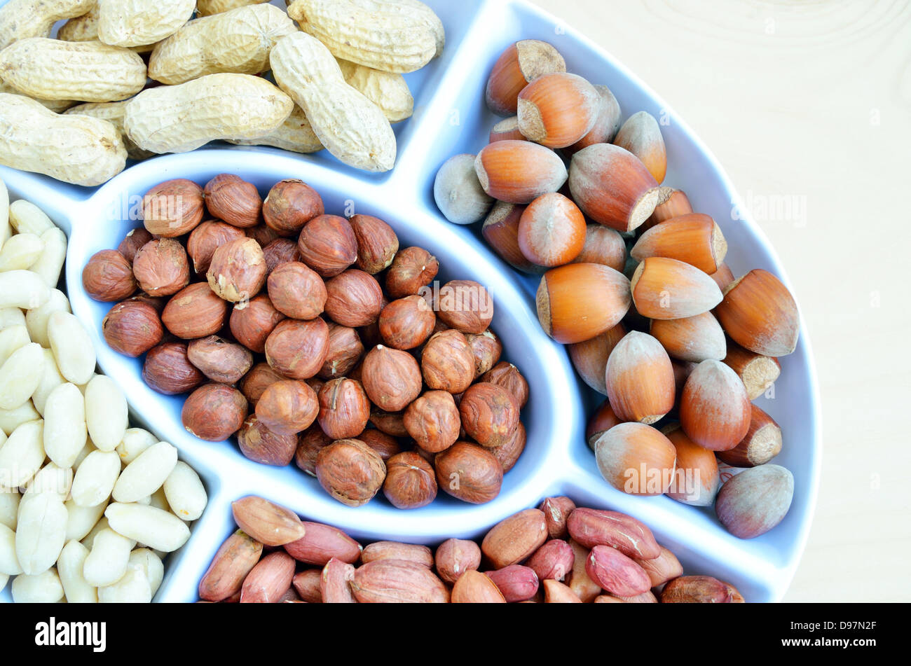 hazelnuts and peanuts Stock Photo Alamy