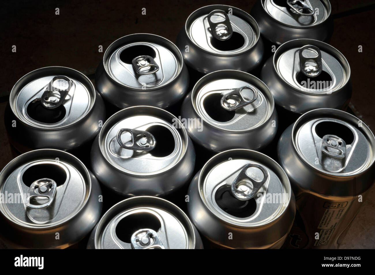 Empty aluminium beer cans Stock Photo Alamy