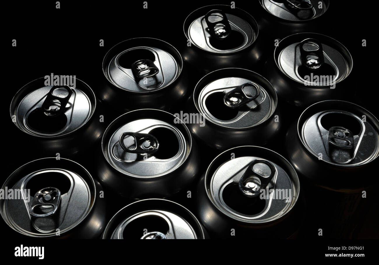 Empty aluminium beer cans Stock Photo Alamy