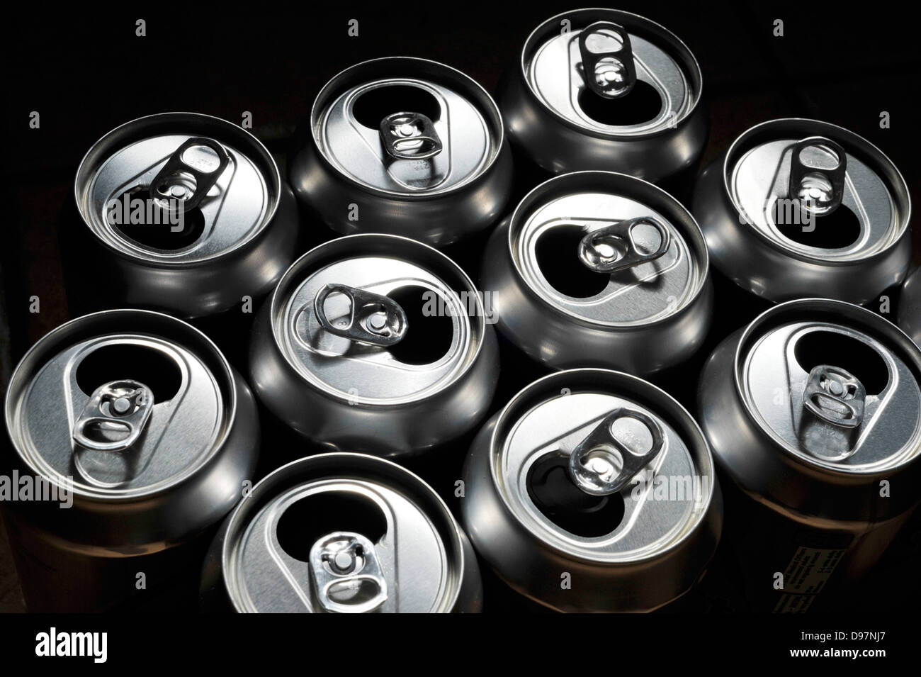 Waste metal Empty aluminium drinks cans for recycling Stock Photo Alamy