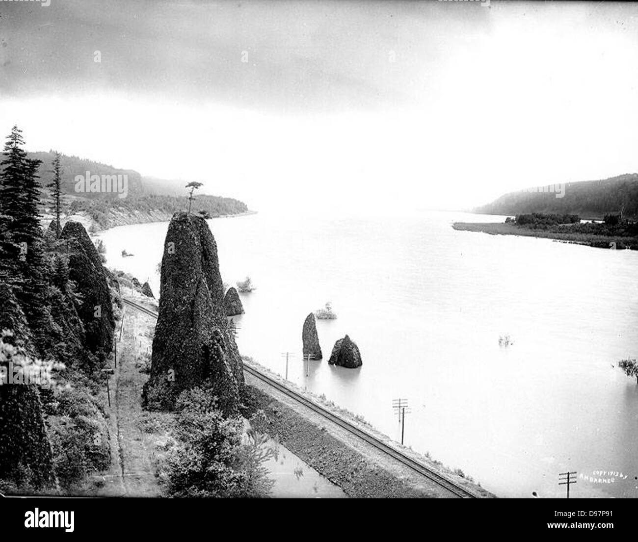 Pillars of Hercules, Columbia River Gorge, Oregon Stock Photo