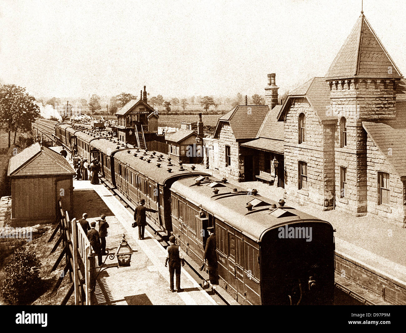 AdwickleStreet Railway Station early 1900s Stock Photo Alamy