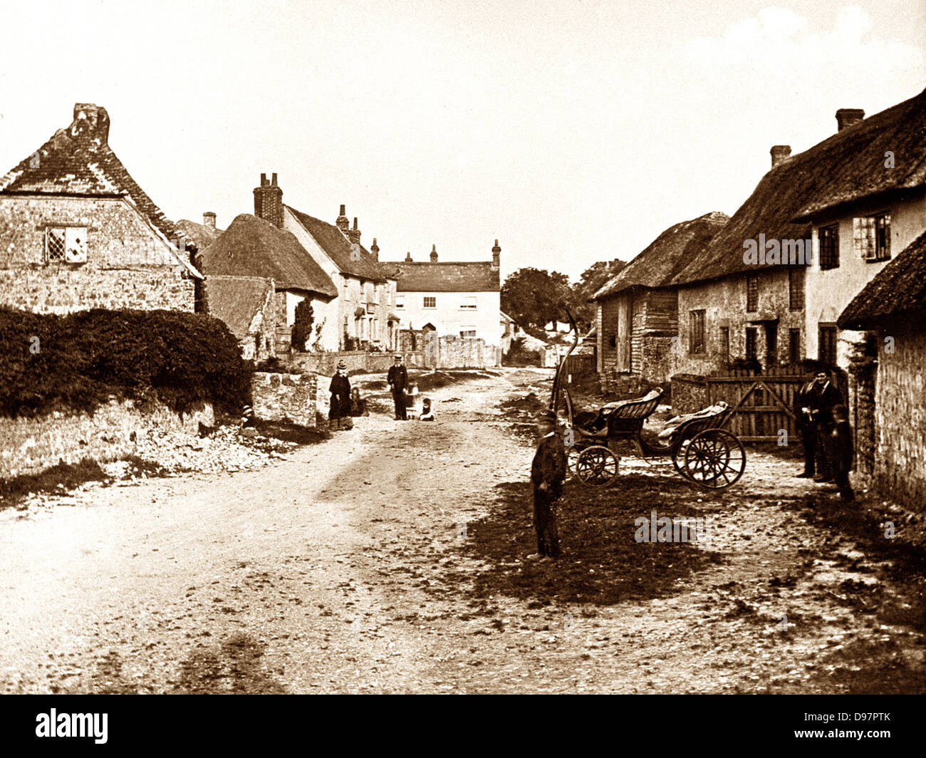Amberley School Road early 1900s Stock Photo Alamy