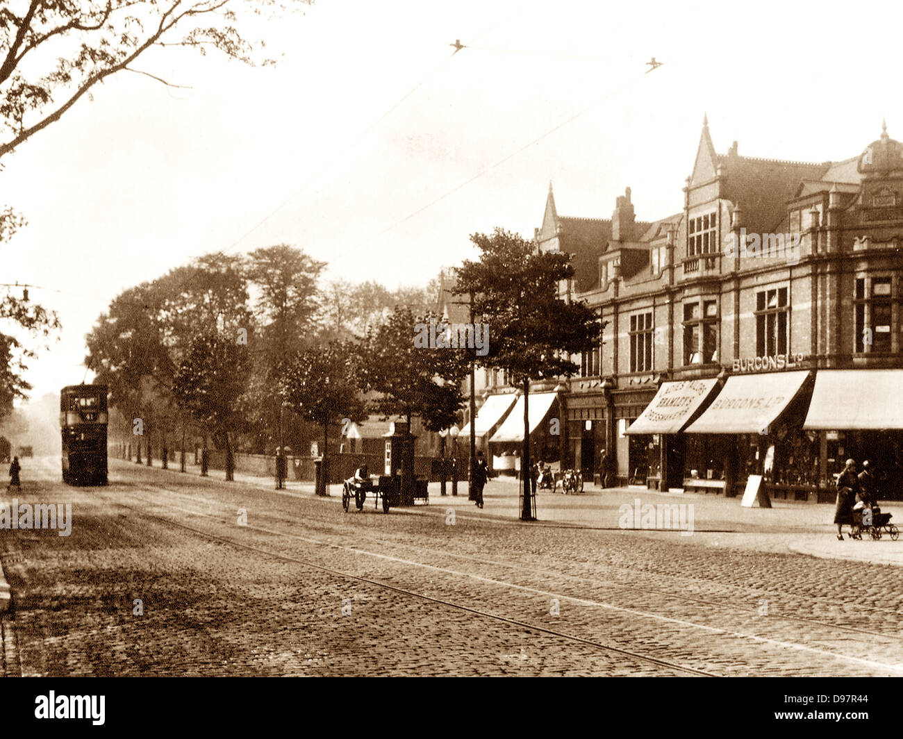 Fallowfield Wilmslow Road probably 1920s Stock Photo Alamy