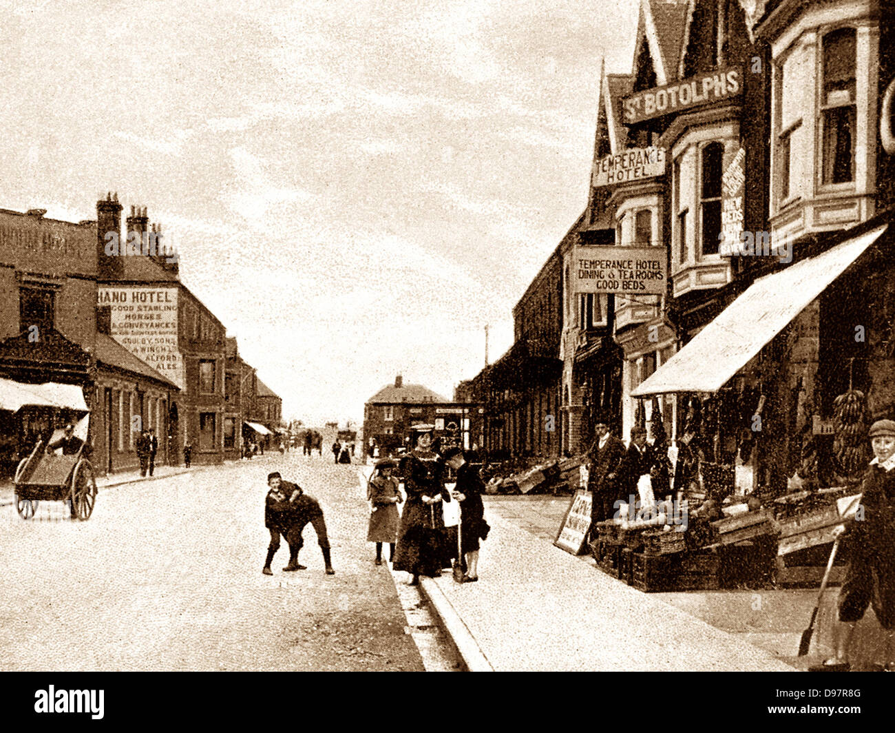 Mablethorpe High Street early 1900s Stock Photo Alamy