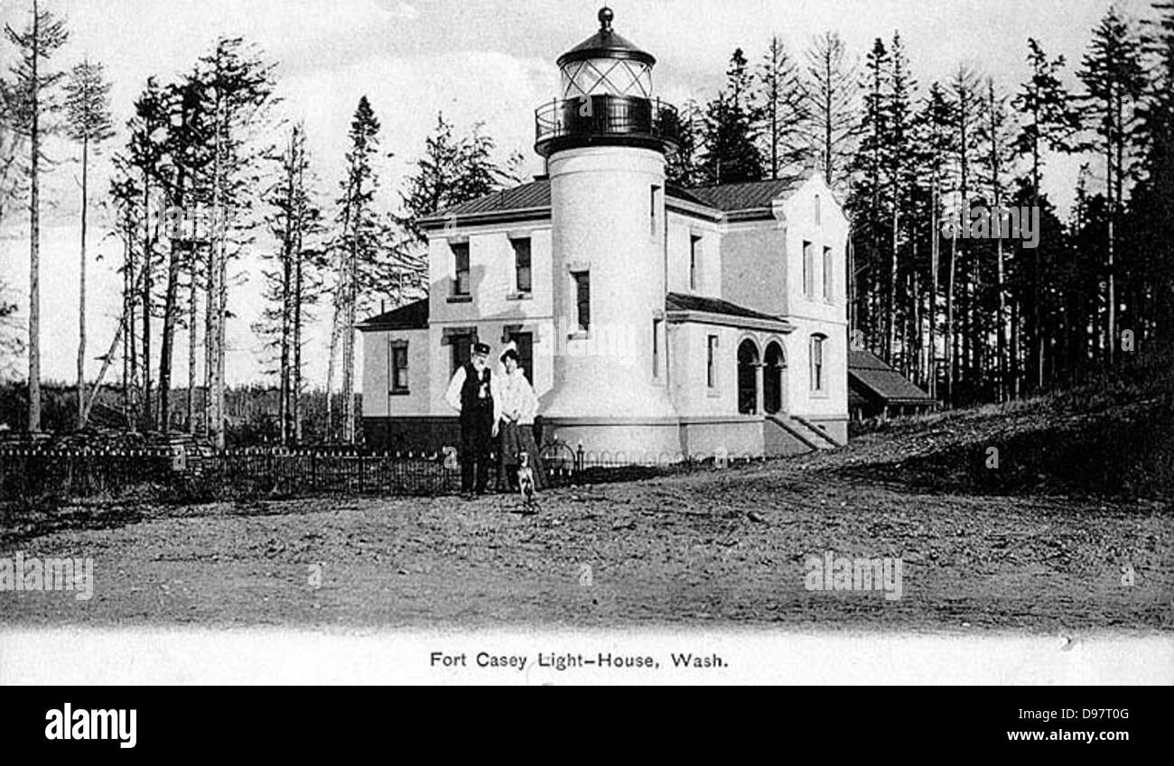 Admiralty Head Lighthouse, Fort Casey, Whidbey Island, Washington Stock