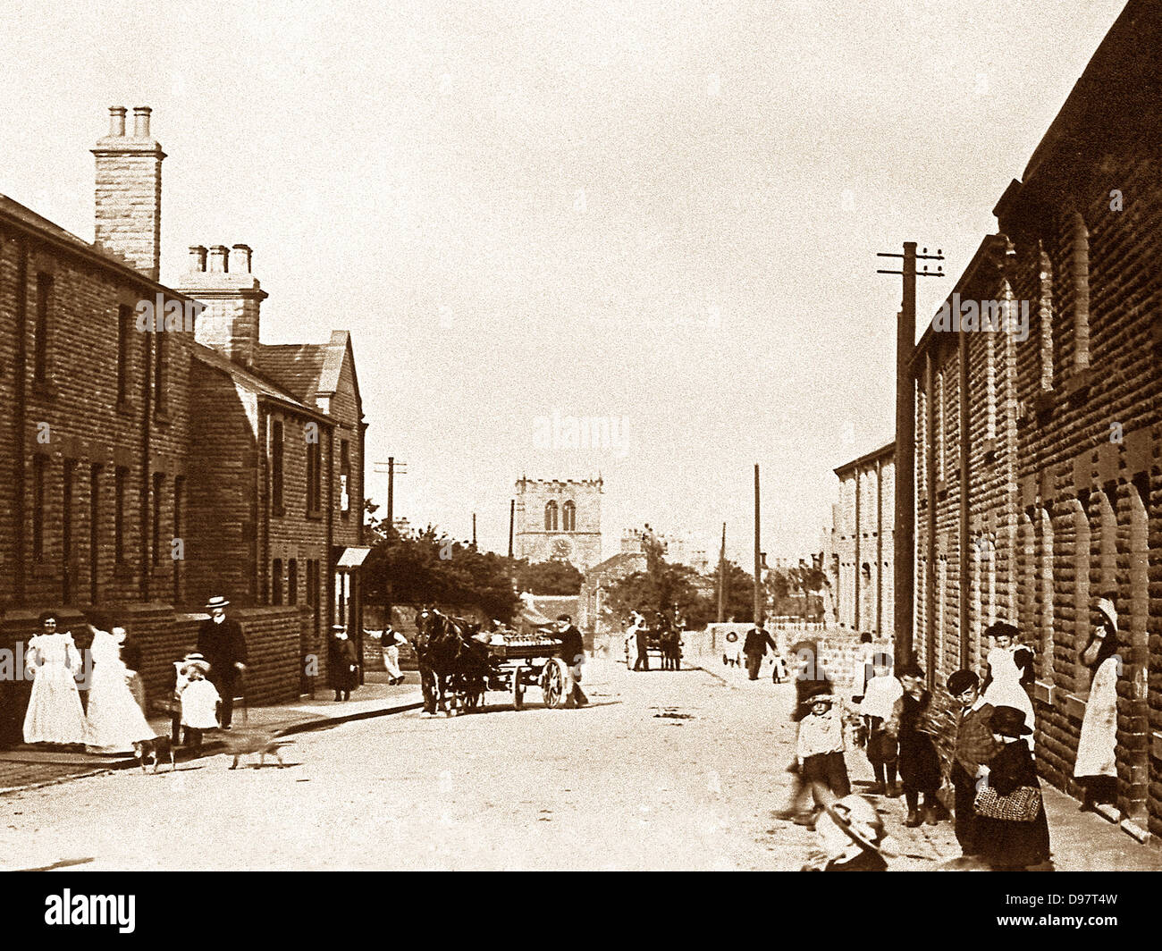Darfield Snape Hill Road early 1900s Stock Photo Alamy