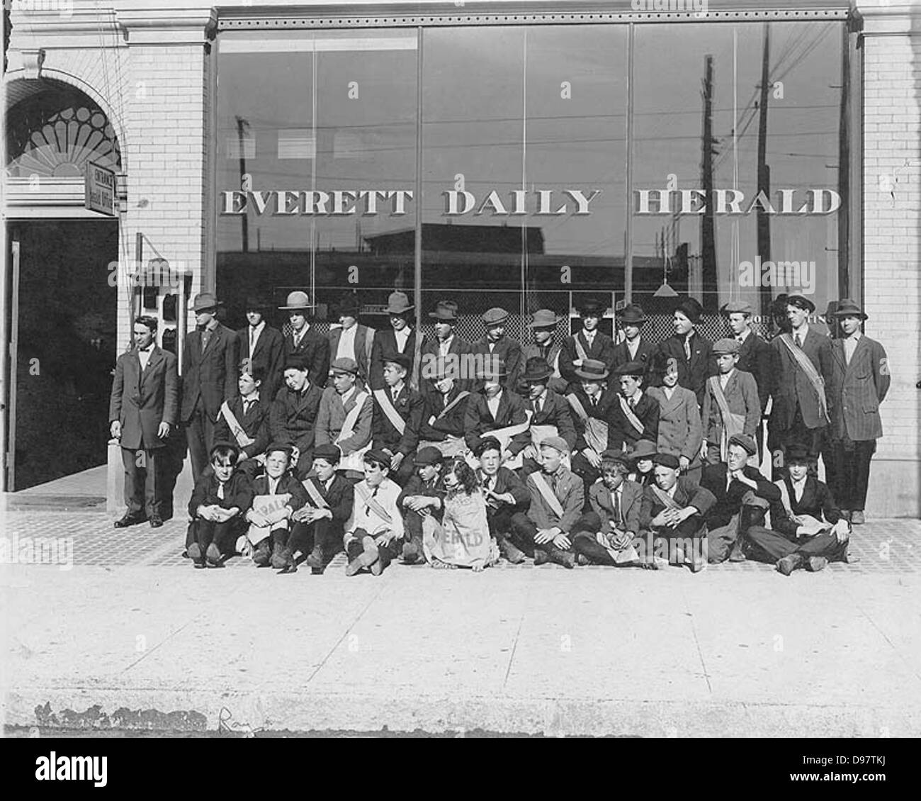Newsboys for the Everett Daily Herald newspaper, Everett, Washington