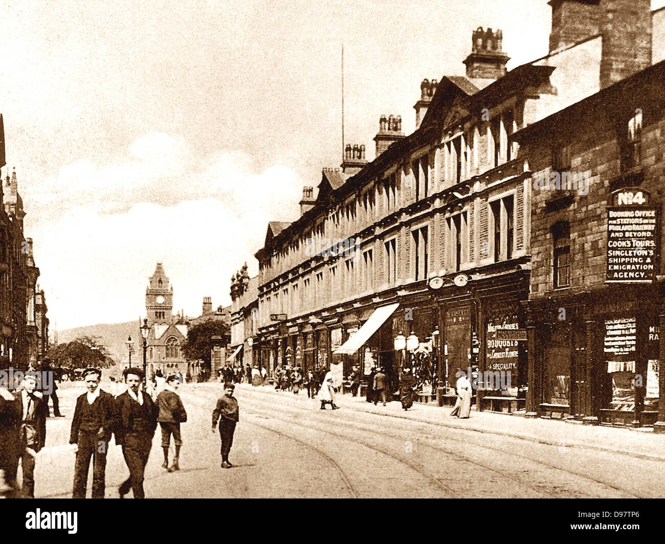 Keighley North Street early 1900s Stock Photo Alamy