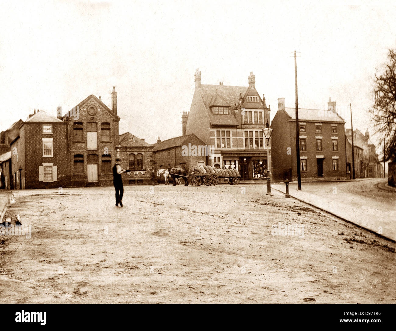 Kegworth Market Place early 1900s Stock Photo Alamy