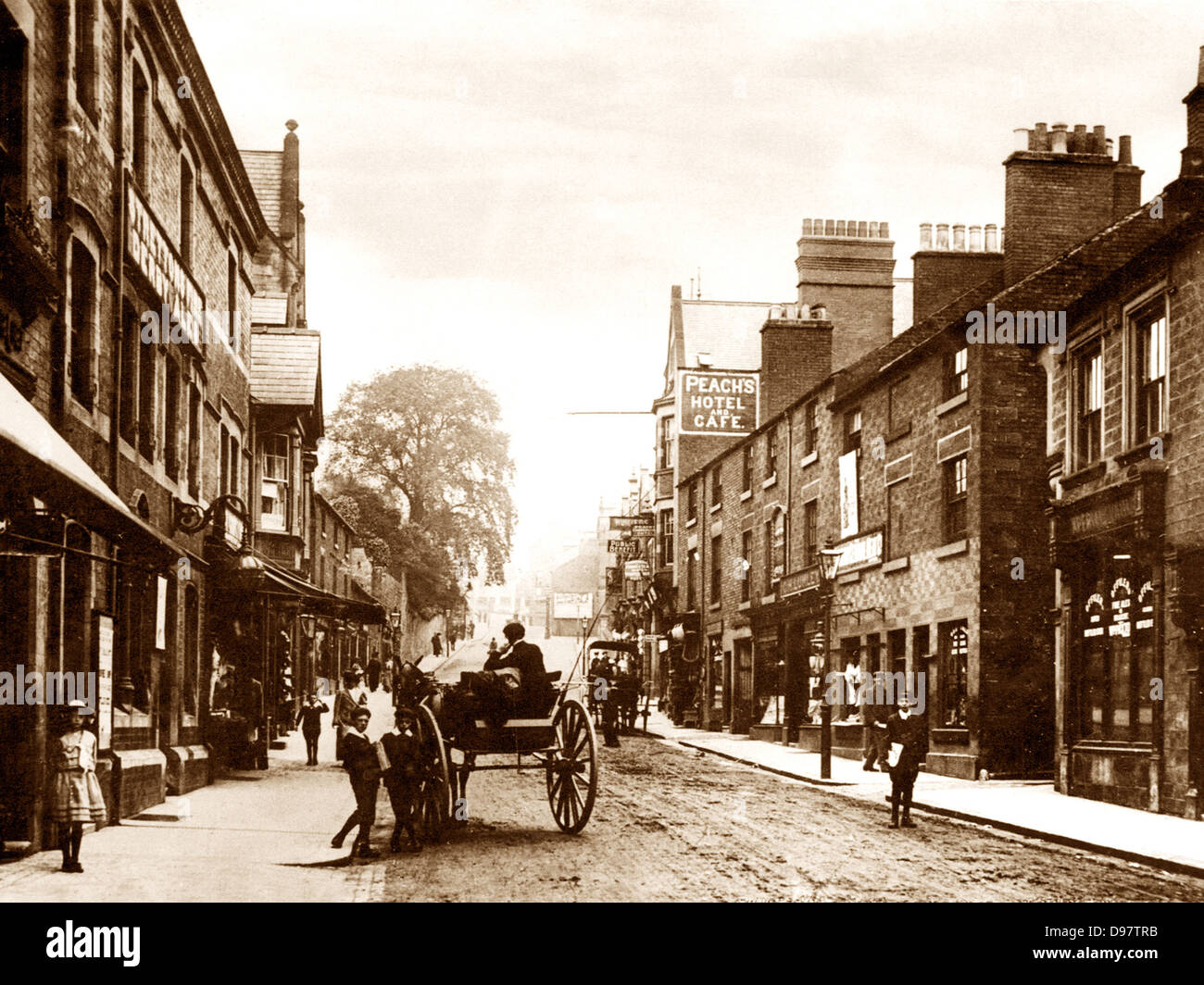 Belper King Street early 1900s Stock Photo - Alamy