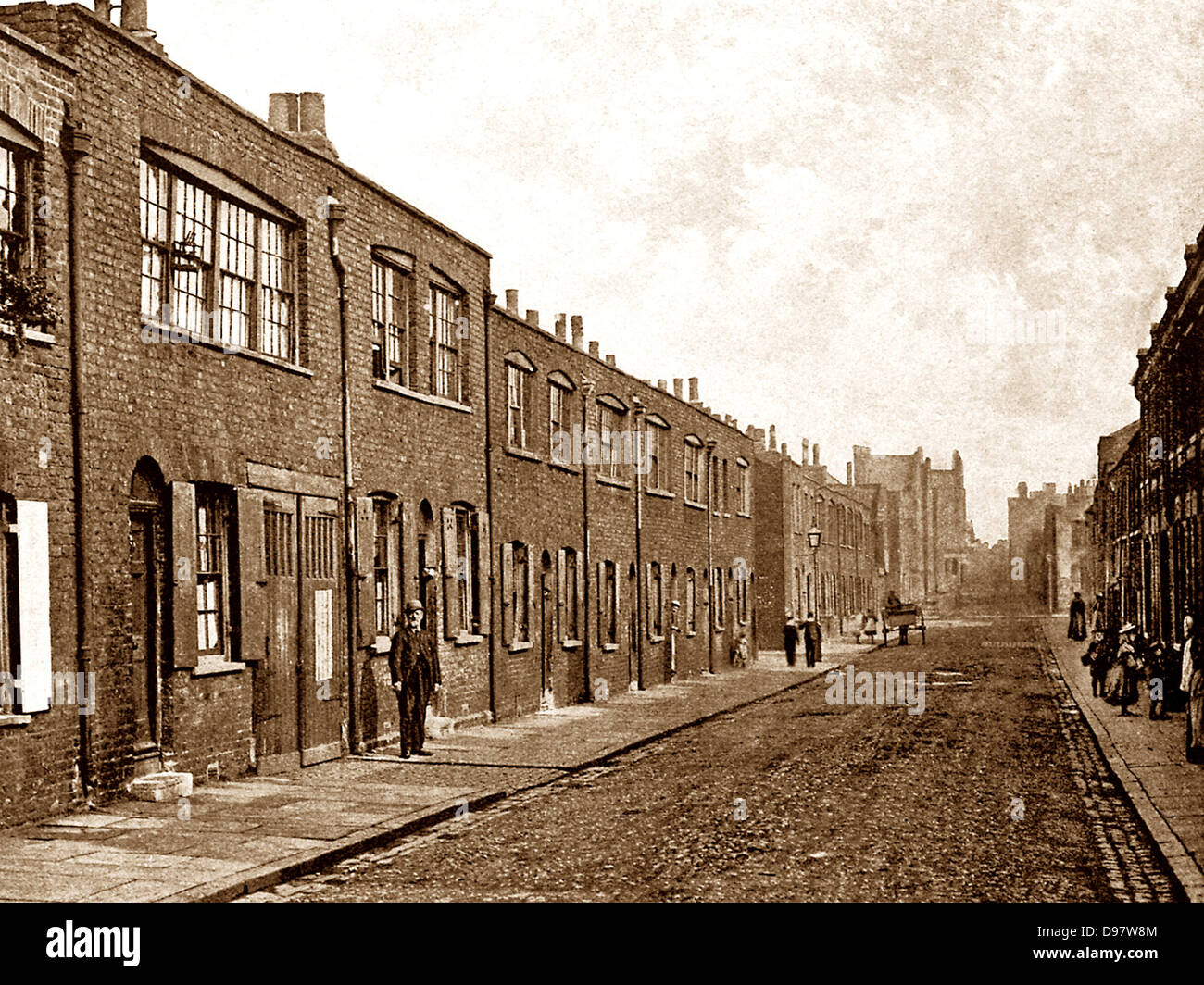 Bethnal Green Weaver's Houses early 1900s Stock Photo Alamy