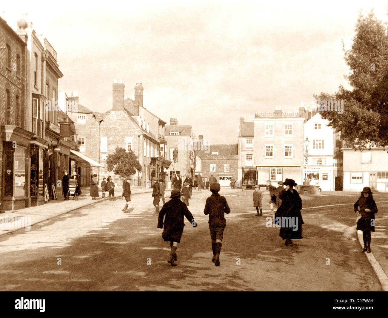 Bicester Market Place early 1900s Stock Photo Alamy