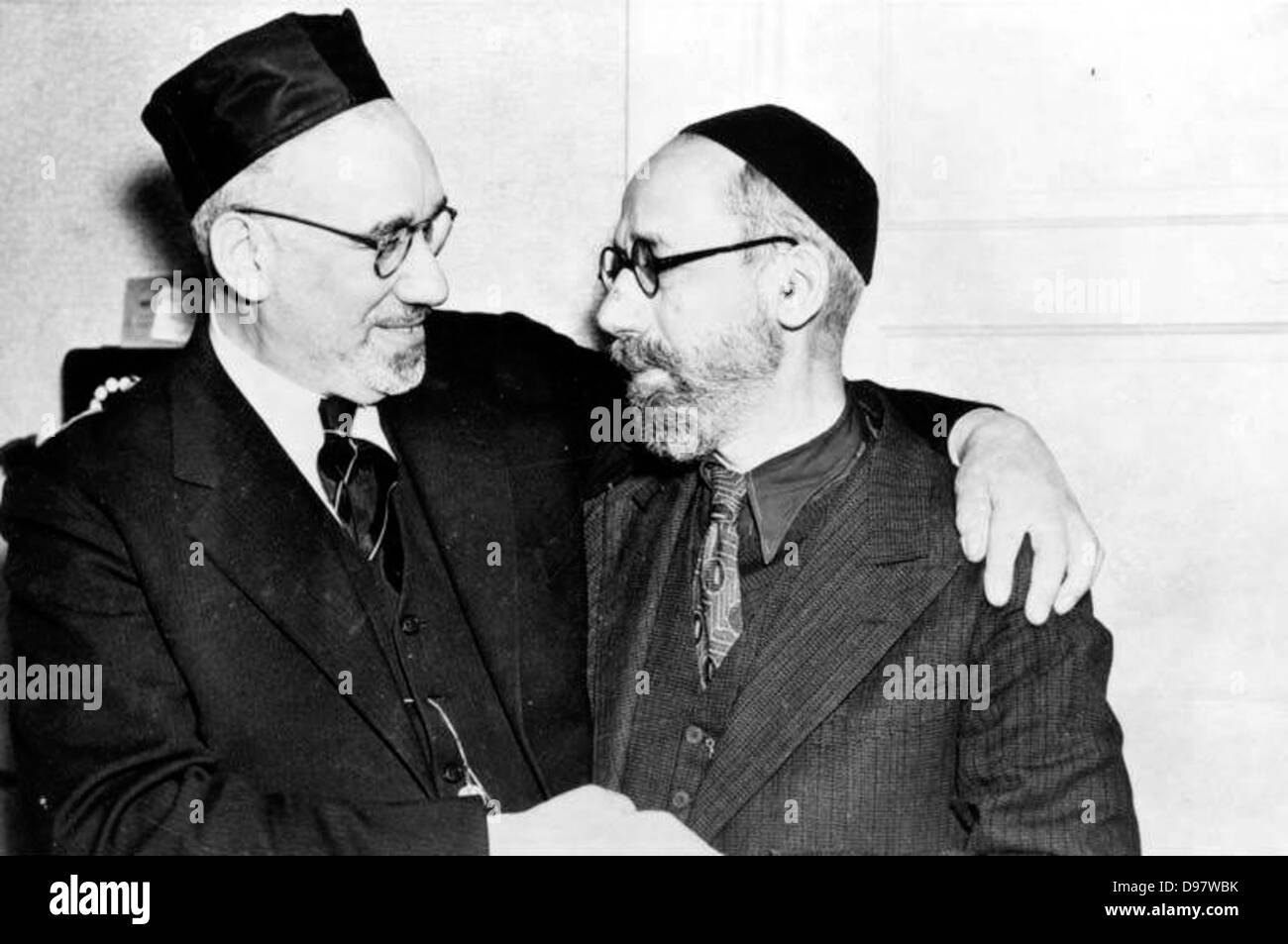 Mendel Baronsky greeting brother, Rabbi Joseph Baronsky, Seattle Stock