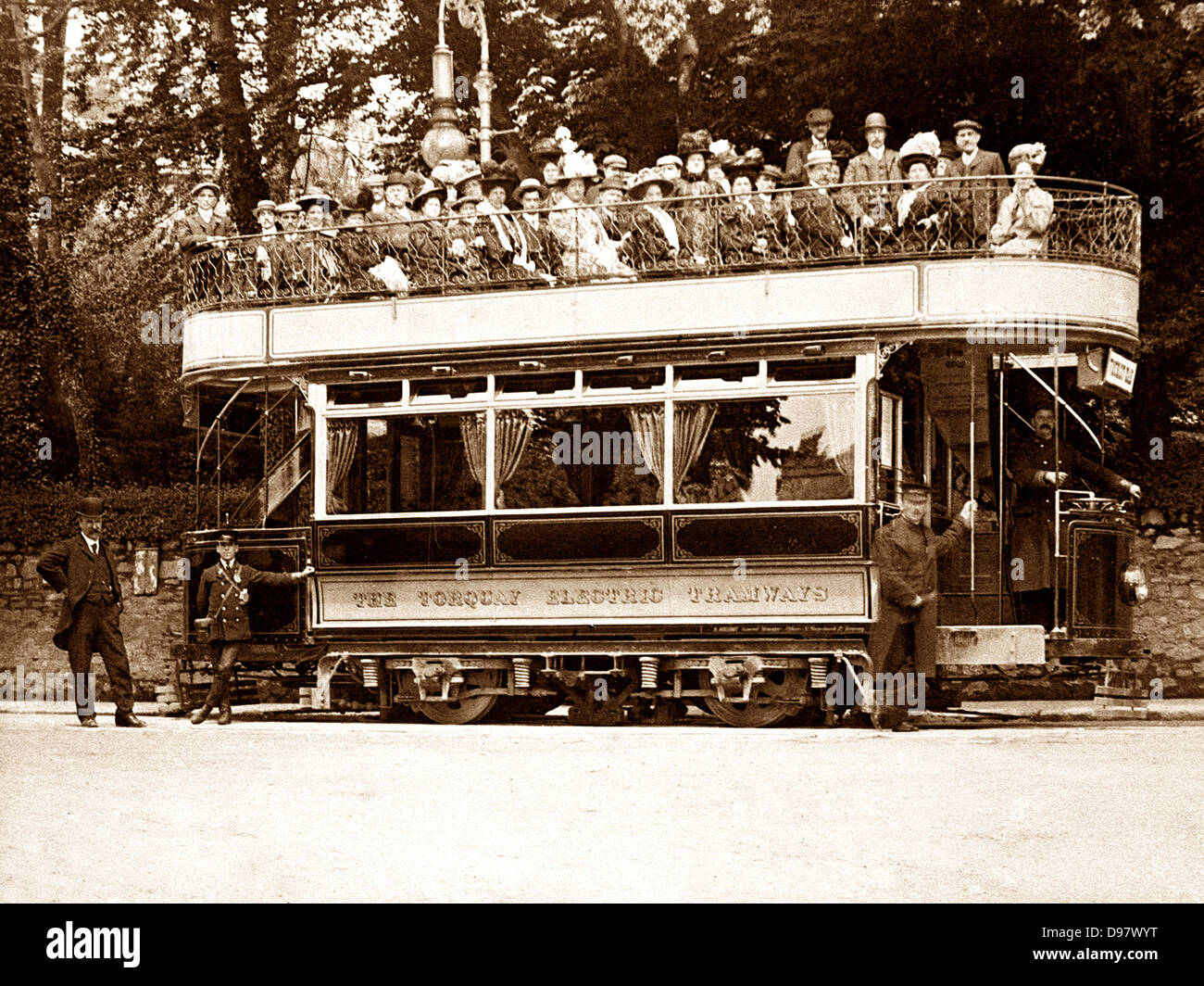 Torquay tram early 1900s Stock Photo