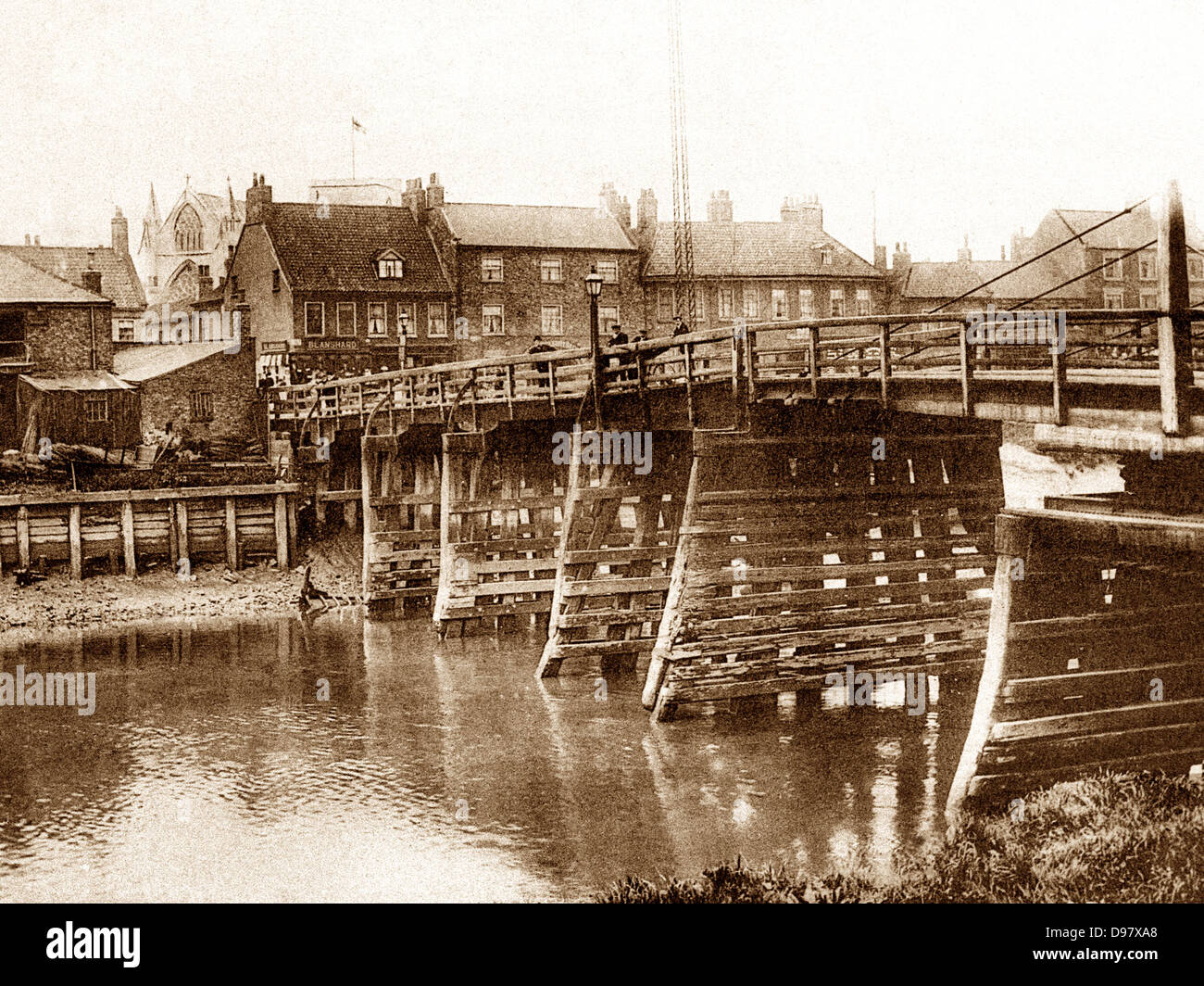 Selby Toll Bridge early 1900s Stock Photo Alamy