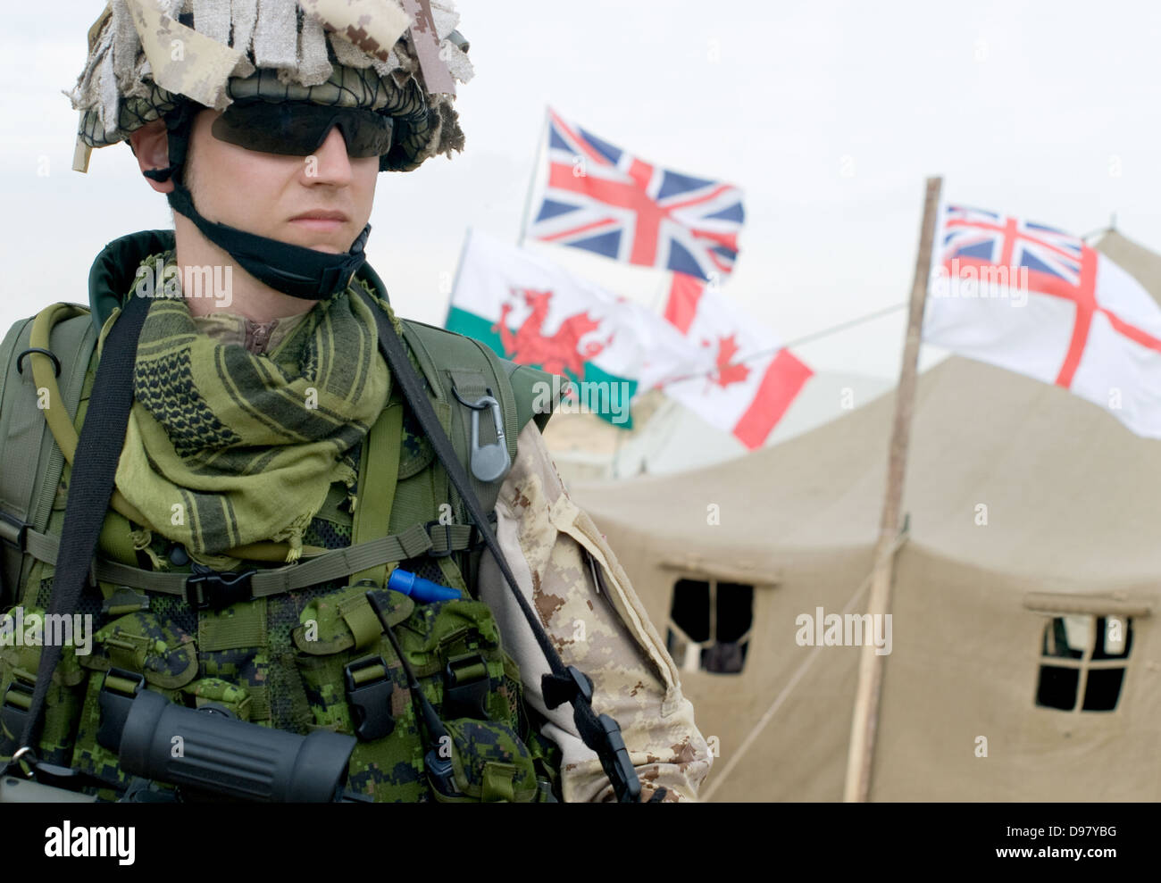 soldier in desert uniform Stock Photo Alamy